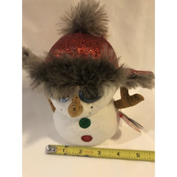 TY Beanie Boos 6" Buttons Snowman Plush Stuffed Animal Toy Heart Tags NEW - Picture 7 of 8